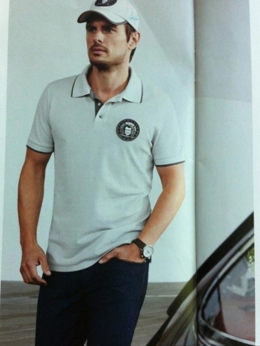 Porsche Steve McQueen Grey Cotton Polo Shirt XL